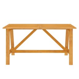 Berkfield Home 7 Piece Garden Dining Set Solid Acacia Wood in Brown - thumbnail 4