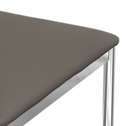 More4Homes Set Of 6 Monza Faux Leather Dining Chair Modern Padded Seat Chrome Legs Kitchen in Grey - thumbnail 5