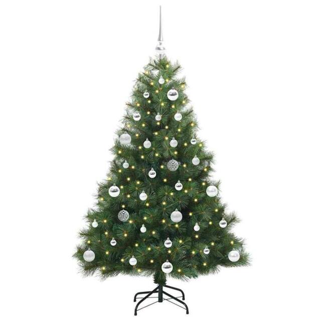 Berkfield Home Realistic Artificial Christmas Tree with 150 LEDs Green 150 cm PE - image 1