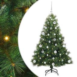 Berkfield Home Realistic Artificial Christmas Tree with 150 LEDs Green 150 cm PE - thumbnail 3
