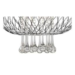 Netlighting Chelsie Large Ceiling Pendant 1 Light Polished Chrome Clear Glass in Silver - thumbnail 7