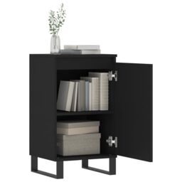 Berkfield Home Sideboards 2 pcs Black 40x35x70 cm Engineered Wood in Brown - Size: 40 x 35 x 70 cm - thumbnail 4