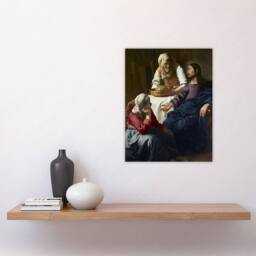 "Artery8 Christ in the House of Martha & Mary Vermeer Wall Art Print Poster - Size: W24"" x H32""" - thumbnail 4