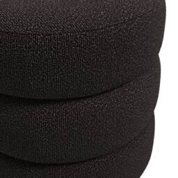 Wyld Haus Antipodes Black Chenille Round 3 Tier Pouffe - thumbnail 4