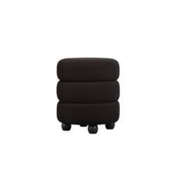 Wyld Haus Antipodes Black Chenille Round 3 Tier Pouffe - thumbnail 2