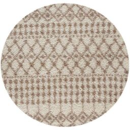THE RUGS Soft Moroccan Diamond Shaggy Rugs & Runners Ivory Beige Living Room - Size: 180 cm x 270 cm - thumbnail 5