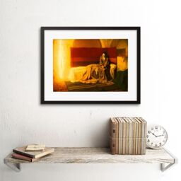 Artery8 Henry Tanner The Annunciation 1898 Mary & Archangel Gabriel Flame Religion Christianity Artwork Framed Wall Art Print 12X16 Inch in Black - thumbnail 2
