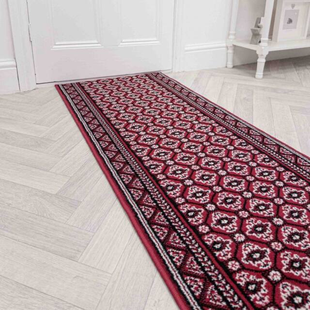runrug Hallway Carpet Runner Rug - Soft & Comfy, 9mm - 'Heriz' in Dark Red - Size: 60 cm x 150 cm - image 1