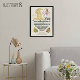 "Artery8 Dog Tooth Violet & Butterflies Calligraphy Framed Canvas Wall Art in White - Size: W12"" x H16""" - thumbnail 3