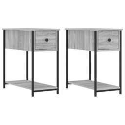 Berkfield Home Bedside Cabinets 2 pcs Grey Sonoma 30x60x60 cm Engineered Wood - Size: 30 x 60 x 60 cm - thumbnail 2