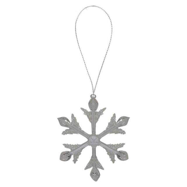 VFM e-Store Christmas Hanging Snowflake Decoration 15cm x 14cm Silver X 1 - Size: 15 cm x 14 cm - image 1