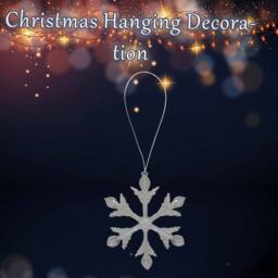 VFM e-Store Christmas Hanging Snowflake Decoration 15cm x 14cm Silver X 1 - Size: 15 cm x 14 cm - thumbnail 3