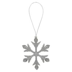 VFM e-Store Christmas Hanging Snowflake Decoration 15cm x 14cm Silver X 1 - Size: 15 cm x 14 cm - thumbnail 1