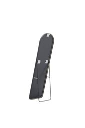 H&O Direct 40x150cm Black Metal Frame Arched Full Length Mirror with Stand - Wall-Mounted or Free-Standing - Size: 40x150 cm - thumbnail 4