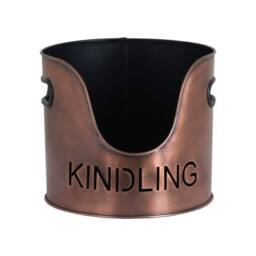 Hill Interiors Three Piece Fire Wood Bucket Set in Copper - thumbnail 3