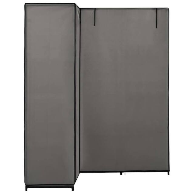 Berkfield Home Durable Corner Wardrobe Grey 130x87x169 cm - Size: 130 x 87 x 169 cm - image 1