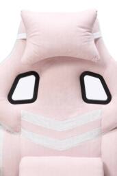 Living and Home Reclining Gaming Chair with Massage Lumbar Support & Footrest in Pink - thumbnail 6