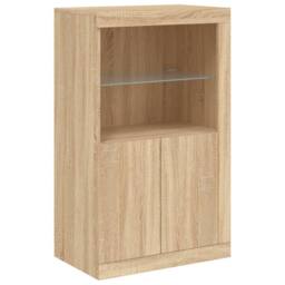 Berkfield Home Sideboard with LED Lights Sonoma Oak 181.5x37x100 cm in Brown - thumbnail 9