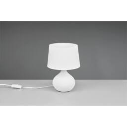 Netlighting Martin Modern Table Lamp with Round Tapered Shade White UK Stock - thumbnail 2