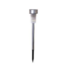 Samuel Alexander 36cm Set of 10 Stainless Steel Garden Solar Path Lights with White LEDs in Silver - thumbnail 8