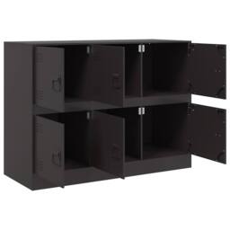 Berkfield Home Sideboard Black 99x39x73 cm Steel - Size: 99 x 39 x 73 cm - thumbnail 7