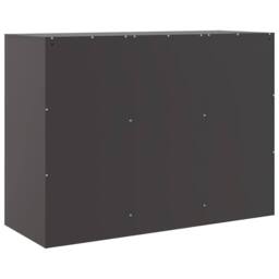 Berkfield Home Sideboard Black 99x39x73 cm Steel - Size: 99 x 39 x 73 cm - thumbnail 9