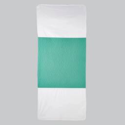 Amelie Di Santi Triple-Layer Rustle-Free Mattress Protector with wings 95x90cm, Absorbent in Aqua - Size: 95x90 cm - thumbnail 2