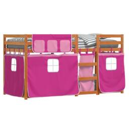 Berkfield Home Elegant Bunk Bed without Mattress Pink 80x200 cm Solid Wood Pine - thumbnail 4