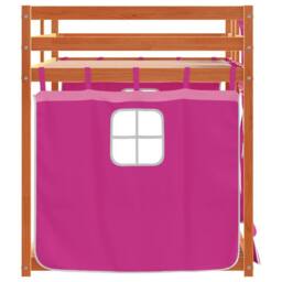 Berkfield Home Elegant Bunk Bed without Mattress Pink 80x200 cm Solid Wood Pine - thumbnail 6