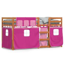 Berkfield Home Elegant Bunk Bed without Mattress Pink 80x200 cm Solid Wood Pine - thumbnail 3