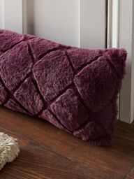 Catherine Lansfield 'Cosy Diamond' Draught Excluder in Plum - thumbnail 2