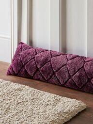 Catherine Lansfield 'Cosy Diamond' Draught Excluder in Plum - thumbnail 1