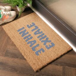 Artsy Mats Inhale Exhale Doormat (60 x 40cm) in Brown - Size: 40 cm x 60 cm - thumbnail 2