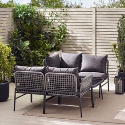 FurnitureboxUK Maldives PE Rattan 5 Seat Outdoor Garden Sofa Set in Grey - thumbnail 6