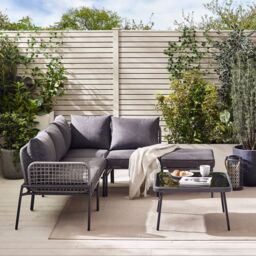 FurnitureboxUK Maldives PE Rattan 5 Seat Outdoor Garden Sofa Set in Grey - thumbnail 2