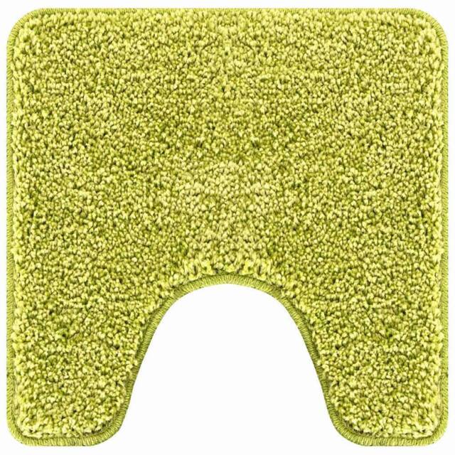 Berkfield Home Bath Mat U-Shaped Green 50x50 cm Polypropylen Non-Slip - Size: Medium - image 1