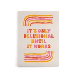 "Artery8 Only Delusional Until It Works Midcentury Modern Canvas Wall Art Print - Size: W12"" x H16""" - thumbnail 1
