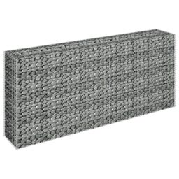 Berkfield Home Gabion Raised Bed Galvanised Steel 180x30x90 cm in Silver - Size: 180 x 30 x 90 cm - thumbnail 3