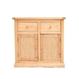 Cabinet Bits Lucca Waxed 2 Drawer 2 Door Sideboard Wood Knob in Light Brown - thumbnail 2