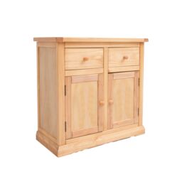 Cabinet Bits Lucca Waxed 2 Drawer 2 Door Sideboard Wood Knob in Light Brown - thumbnail 1