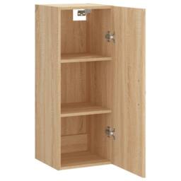 Berkfield Home Wall Mounted Cabinet Sonoma Oak 34.5x34x90 cm Engineered Wood in Light Tan - thumbnail 5