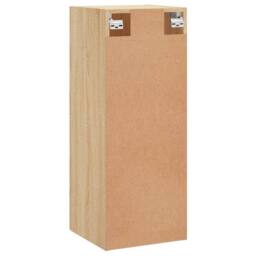 Berkfield Home Wall Mounted Cabinet Sonoma Oak 34.5x34x90 cm Engineered Wood in Light Tan - thumbnail 8