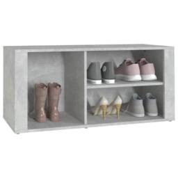 Berkfield Home Shoe Cabinet Concrete Grey 100x35x45 cm Engineered Wood - Size: 100 x 35 x 45 cm - thumbnail 4