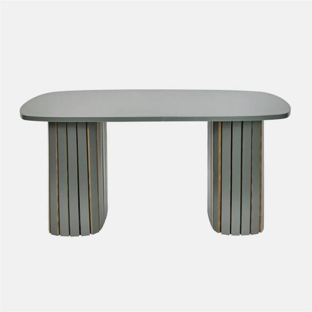 OHS Madison Ribbed Long Coffee Table Living Room Office End Side Table in Green - image 1