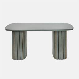 OHS Madison Ribbed Long Coffee Table Living Room Office End Side Table in Green