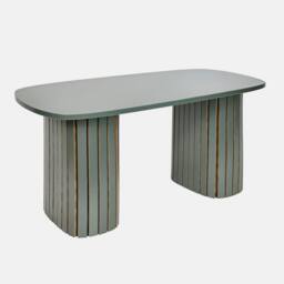 OHS Madison Ribbed Long Coffee Table Living Room Office End Side Table in Green - thumbnail 3