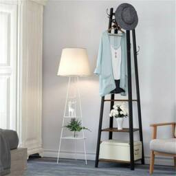 EONLION Heavy Duty Steel Frame Coat Rack in Brown - Size: 500mm - thumbnail 4