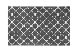 Orsina Large Grey Hand Woven Rug, Durable Wool Cotton Blend Kensington Rug, Soft Underfoot Circle Design Rug - Size: Small - thumbnail 1