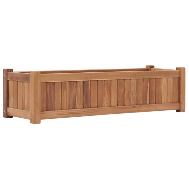 Berkfield Home Raised Bed 100x30x25 cm Solid Teak Wood in Brown - Size: 100 x 30 x 25 cm - image 1