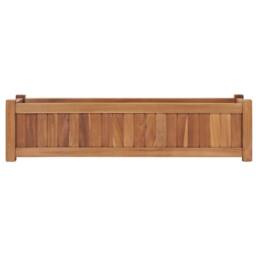 Berkfield Home Raised Bed 100x30x25 cm Solid Teak Wood in Brown - Size: 100 x 30 x 25 cm - thumbnail 3